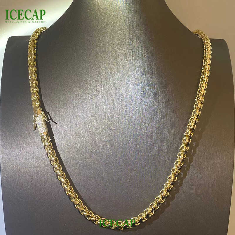 Latest Luxury Design Custom Hip Hop 925 Silver Chain Fashion Jewelry Necklaces Gold Plated Miami Link Chain Necklace For Men