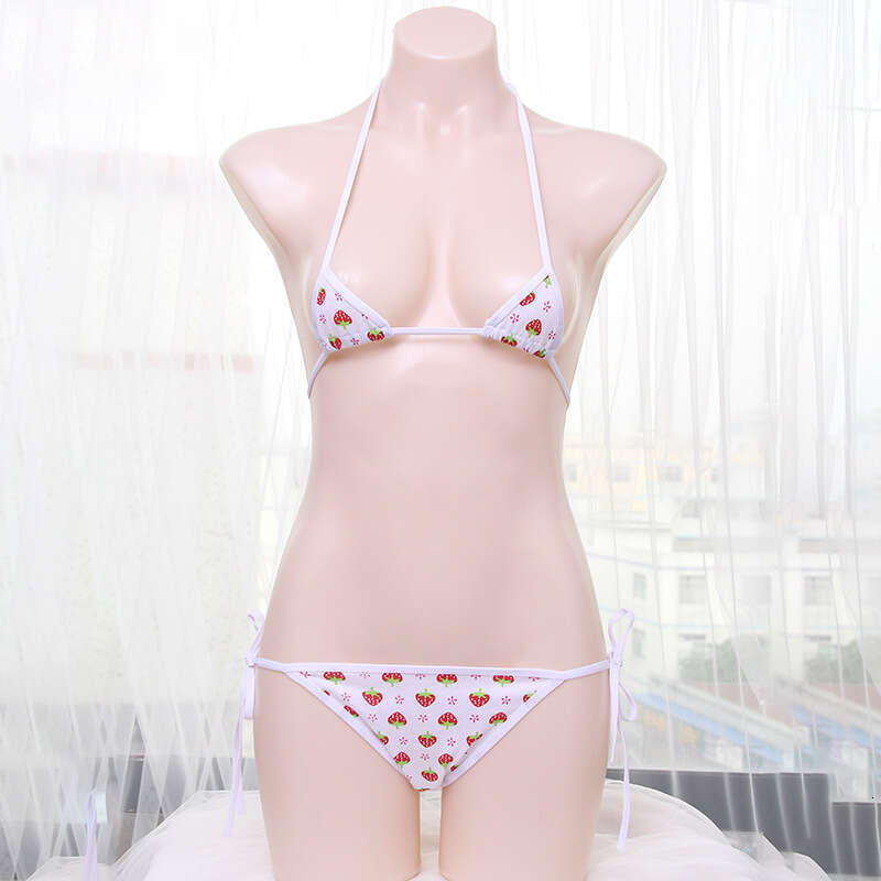 Mini and Ultra Small Lace Up Strawberry Bikini Three-point Leakage Low Waist Set Split Underwear S0315 Designer Swimsuit Women New Product New Arrival