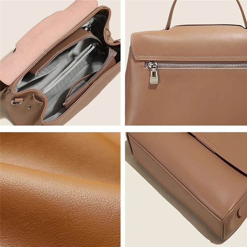 Hifashion Cowhide Genuine Leather Tote Shoulder Bags For Women 2024 Trend Designer Large Capacity Messenger Work Ladies Handbags