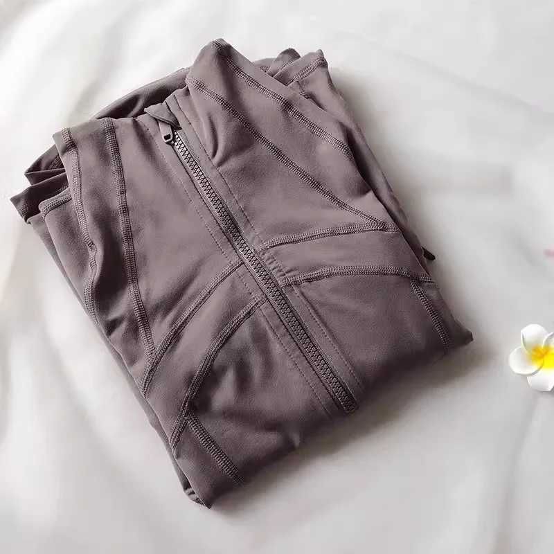 Active Shirts Tees 2025 womens outdoor sports casual zipper jacket wearing long sleeved running windproof jacket H25218