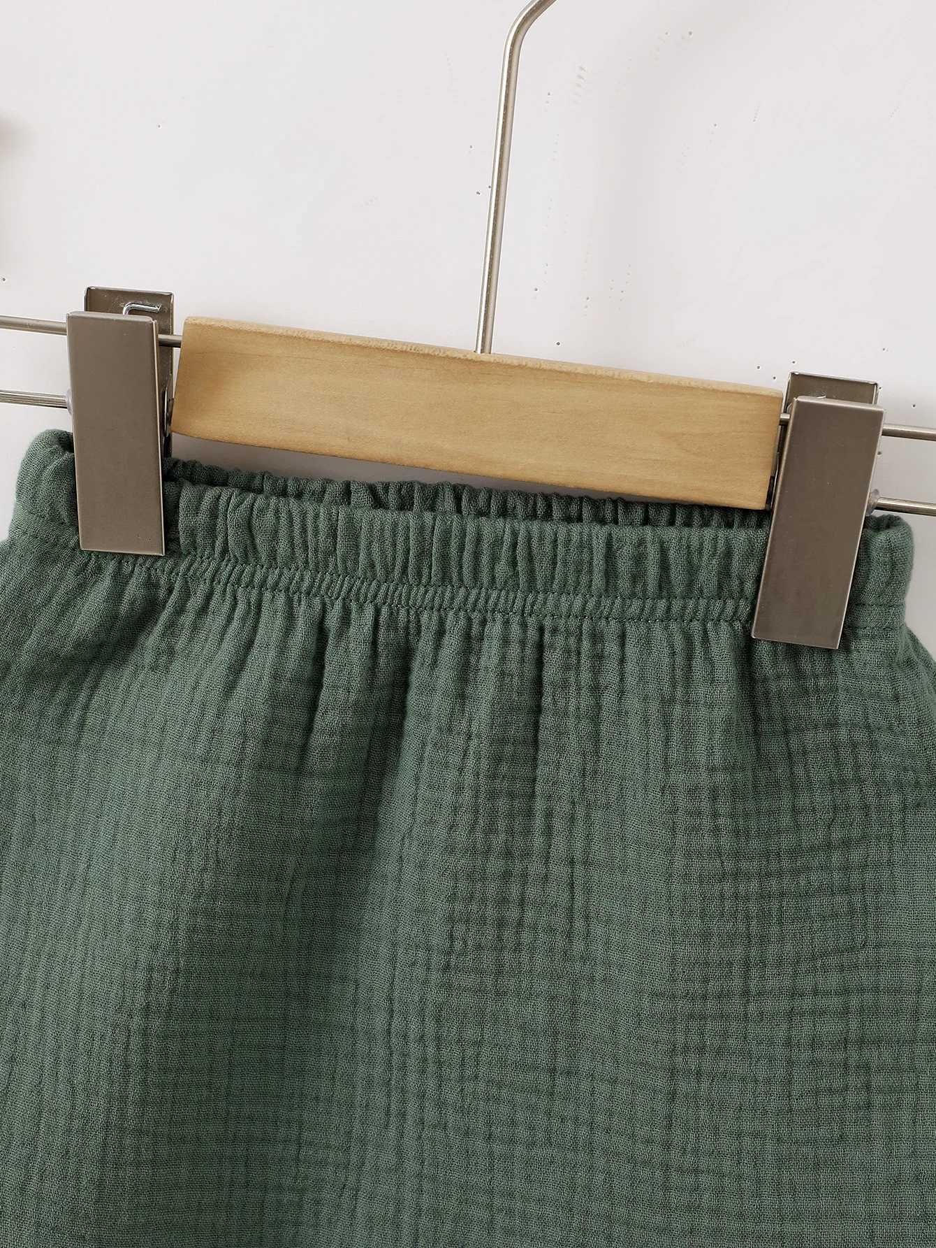 Baby Boy Fashionable Casual Summer Top And Shorts Set In Textured Fabric With Pockets W250218