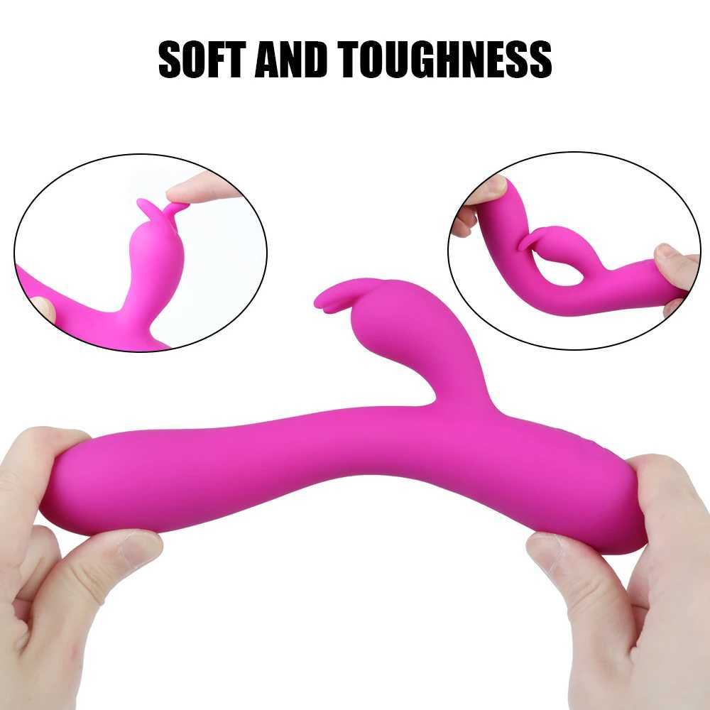 20cm Heated Dildo Rabbit Vibrator For Women Clitoris Nipple Stimulator Vaginal Anal Plug Sex Toys Female Masturbator Erotic ShopXJ250218