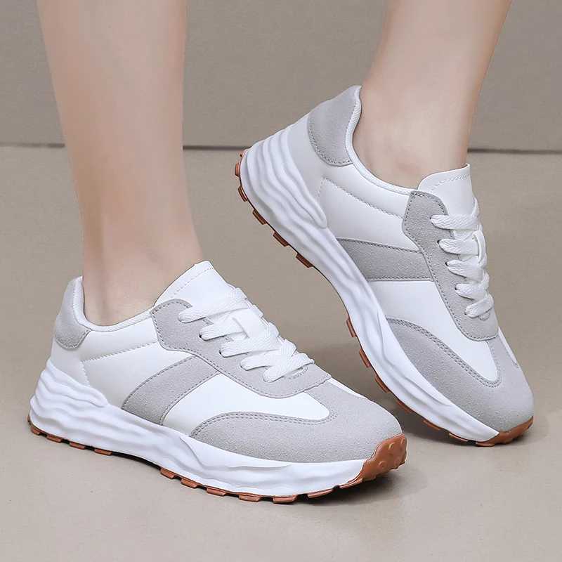 Running shoes with lace casual lightweight platform shoes Zapatillas de mujer walking sports shoes with lace Y250318