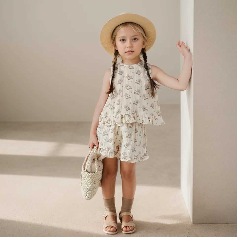 Summer Toddler Girls Clothes Sets For 0-4 Years Organic Cotton 2Pcs Baby Girl Clothing W250218