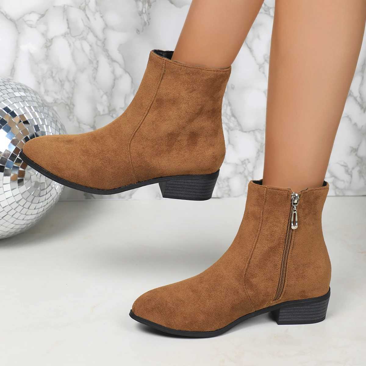 Women Winter 2024 New Elegant Baotou Warm Dress Boots Women Fi Casual Comfortable Outdoor Ankle Boots Shoes for WomenXJ250217
