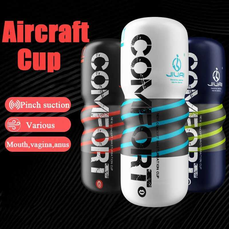 Mens Vaginal Masturbation Cup Thrilling Simulation Vagina Oral anus Aircraft Cup Sucking Sex Toys for Men Adult ProductsXJ250218