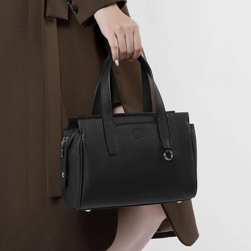 Hifashion Natural Genuine Leather Small Tote Handbags For Women 2024 Designer Top Handle Ladies Shoulder Crossbody Bags