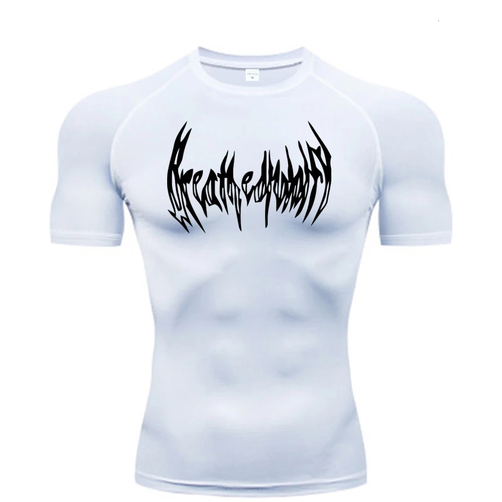 Milk Silk Fitness T-shirt Mens Muscle Gym Compression Sportswear Quick-drying Breathable Sports Bottoming Shirt 250214