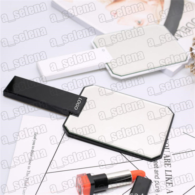 Brand Compact Face Mirrors Classic Handle Mirror For Girl Women With Gift Box Portable Hand Make up Mirror