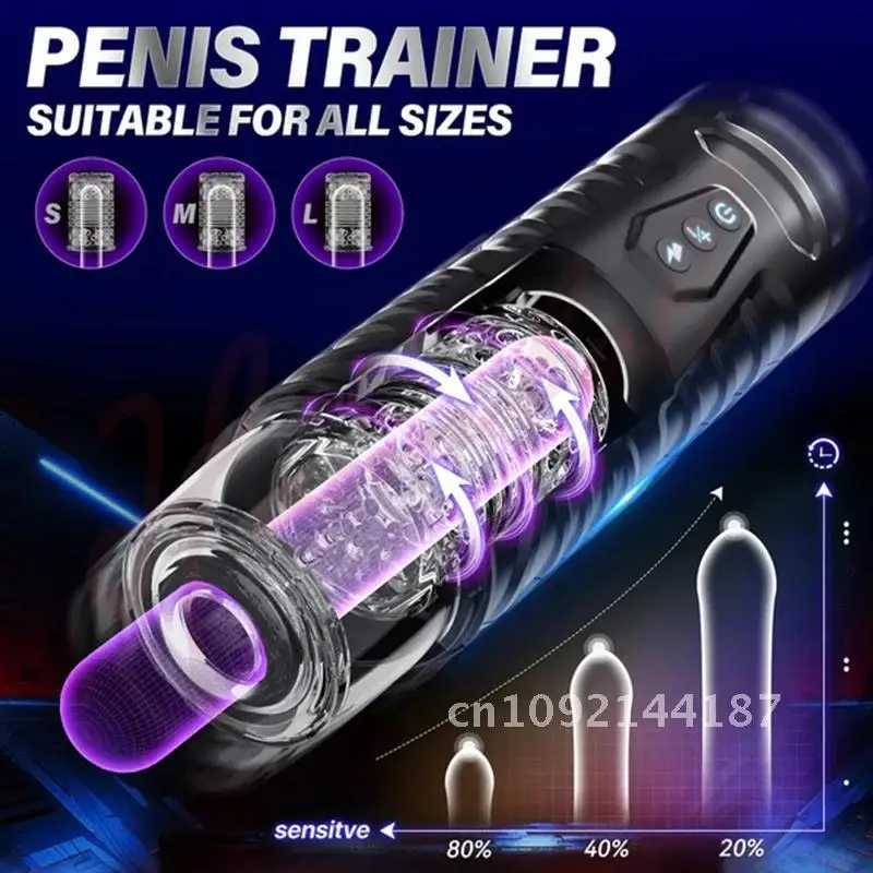 Hannibal Automatic Male Masturbator 7 Thrusting Pocket Modes Masturbator Sex For Cup Rotating Toy For Men Penis Pussy Electric W250218