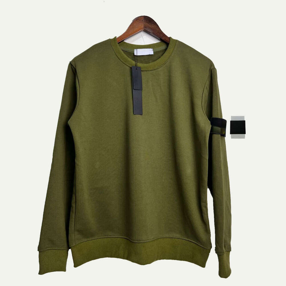 Round Neck Hoodie Men's Solid Color High Street Plus Version Versatile Casual Top