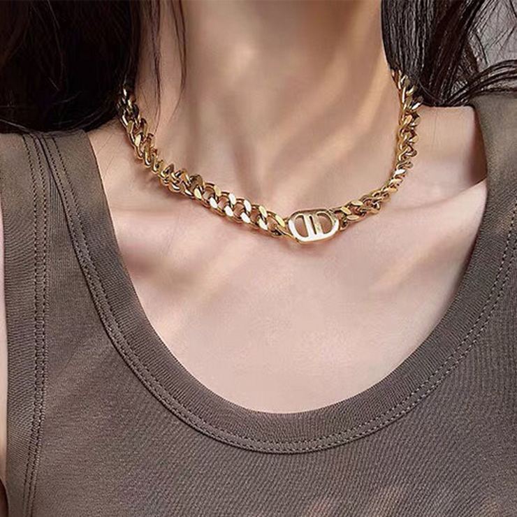 Top Quality Women Designer Choker Necklace Bracelet Thick Chain Simple Letter Luxury Sets Fashion Jewelry