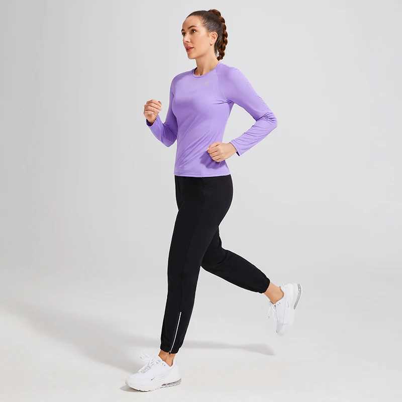 Active Shirts Tees Womens 100% Polyester Long Sleeve Gym Shirts Quick Dry Outdoor Top Stitching Sportswear Running Jogging Sport Tshirt H25218