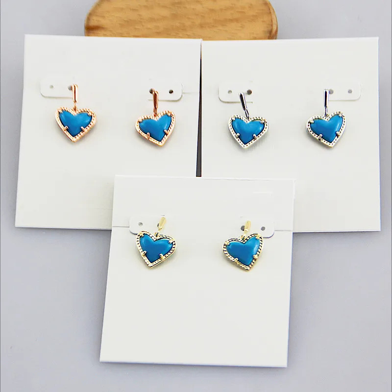 YEEVAA Heart Drusy Crystal Drop Dangle Earrings for Women Fashion Jewelry Unique Gifts 250213
