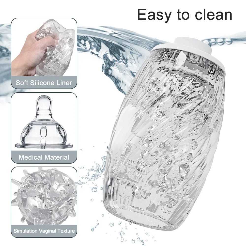 Male Masturbator Cup Automatic Thrusting Rotating Vibrating Penis Pump Trainer Masturbation Cup Adult Sex Toys for Men Adults W250218