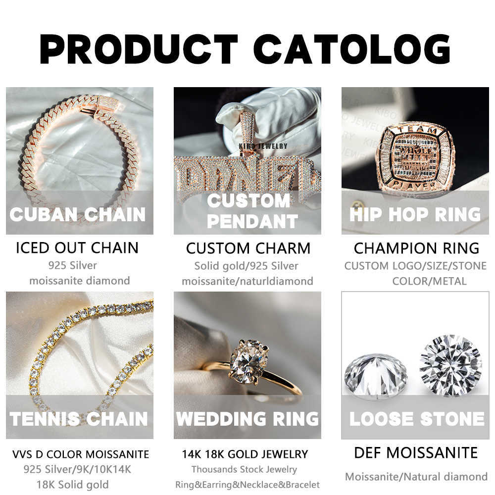 Custom 925 Sterling Silver Iced Out Rings Fashion Mens Platinum Plated Full Band Eternity Moissanite Diamond Rings For Men