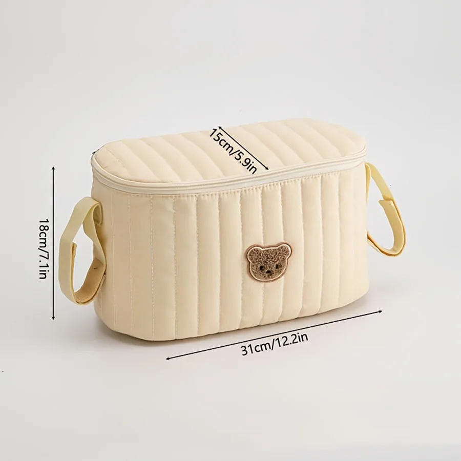 Baby Stroller Bag Cute Bear Baby Cart Bag Stroller Organizer Bag Diaper Bag for Baby Stuff Ins Mommy Handbag 250218