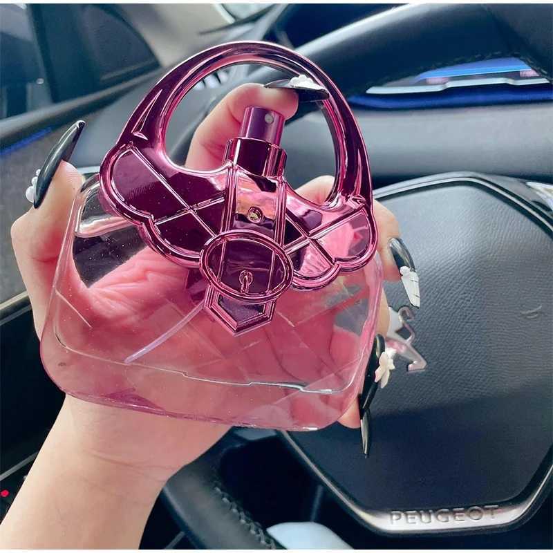 Handbag Appearance 100ml Womens Perfume Long-lasting Natural Flowers Light Fragrance Pink Purse Creative Arabian Body Perfume W250218