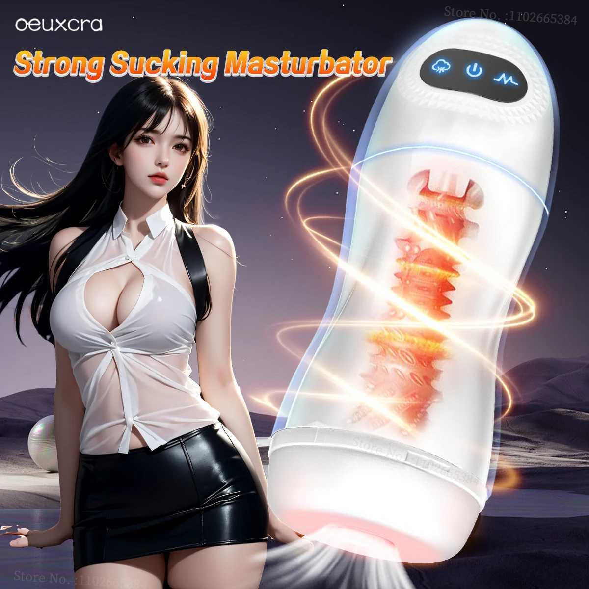 Automatic Sucking Male Masturbator Heating Masturbation Machine Oral Blowjob Vagina Penis Pump Sex Toys for Men Adults Supplies W250218