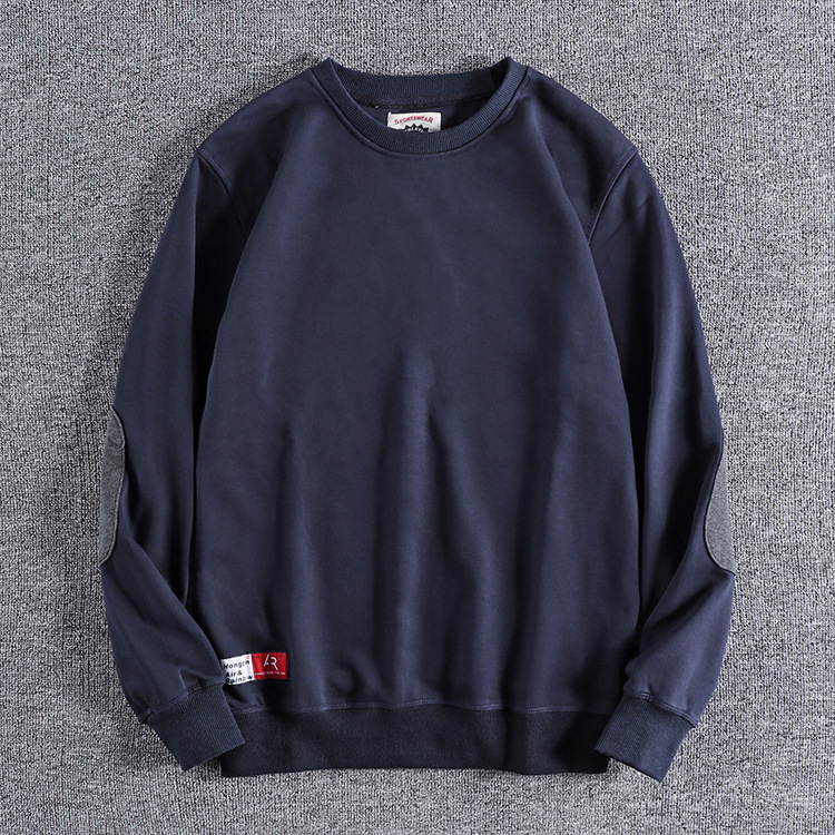 PM02173 New autumn and winter sleeves contrast color long sleeves round neck sweatshirt
