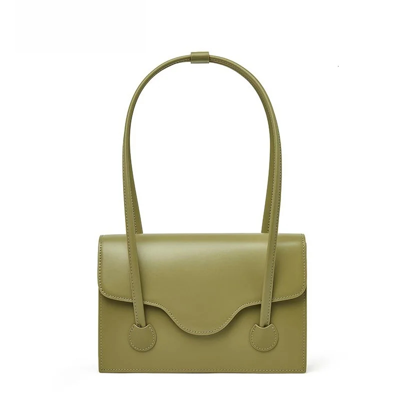 Natural Cowhide Double Top Handle Genuine Leather Fashion Shoulder Bag For Women High Quality Casual Commute