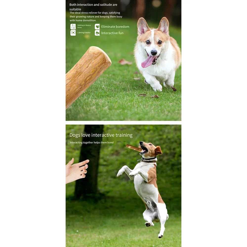 Others Dog Toys Chews FZCSPEED Coffee Wood Dog Chewing Toy Dog Wood Chewing Stick Used for Tooth Stress Reduction Pet Toys H250217