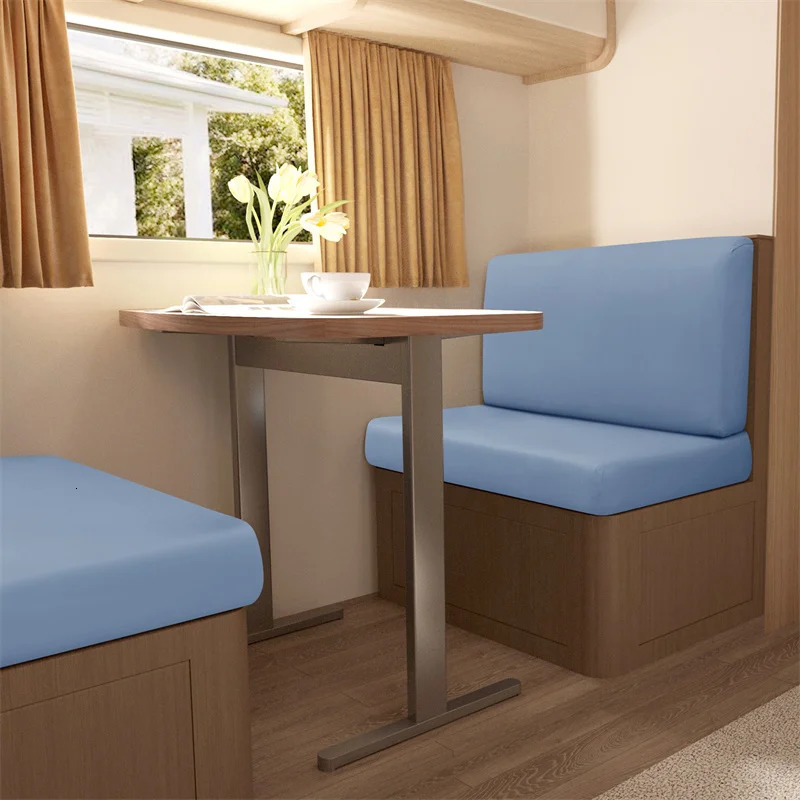 2pcs/set Jacquard RV Dinette Cushions Covers Stretch Camper Sofa Seat Covers Adjustable Dining Seat Covers Bench Backrest Decor 250217