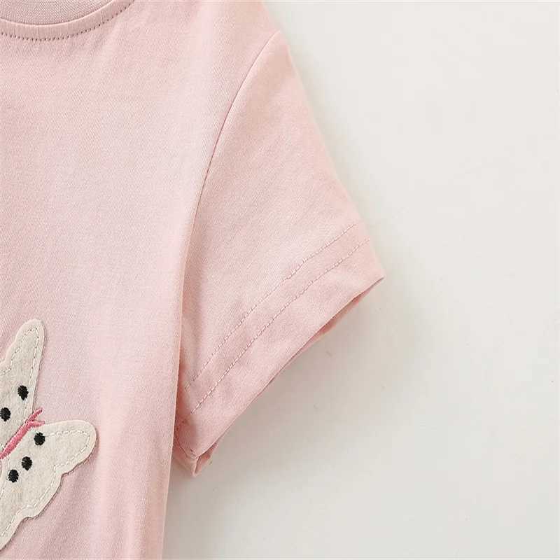 Jumping Meters 2-7T Girls Clothing Sets Kids Suits 2 Pcs Tops + Leggings Baby Costume Summer Short Sleeve Kids Wear Outfits W250218