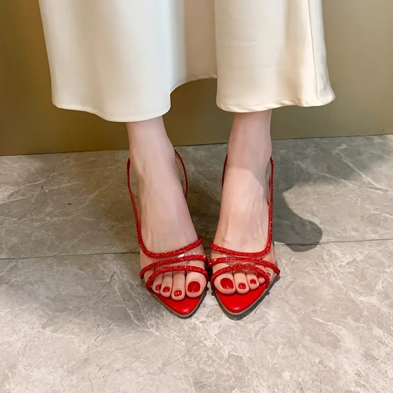 Women Sandals 2024 Fashion Casual Open Toe Shallow Sandals Solid Color High Heels Sandals Women Plus Size Zapatos De Mujer 250217