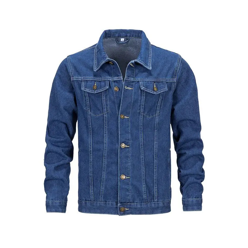 L7XL Mens Denim Jackets Large Size Autumn American Retro Washed Wear Resistant Distressed Tops Oversized Lapel Multicolor Coat 250210