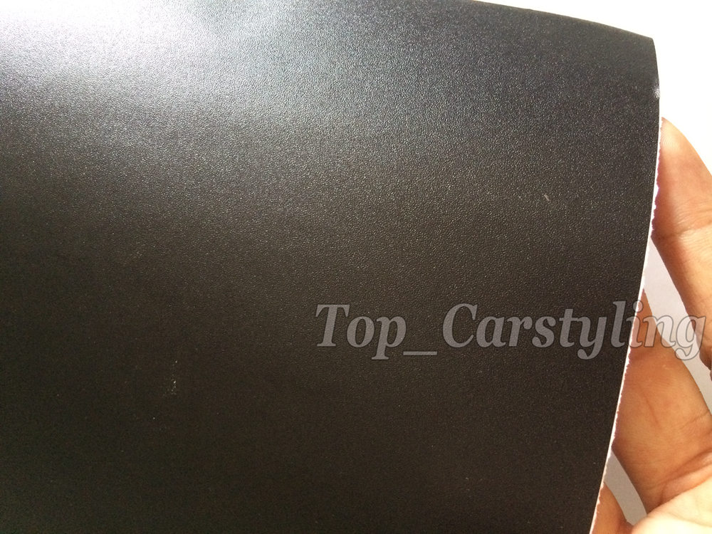 Premium Sanding Black Vinyl Wrap Sticker Whole Shiny Car Wrapping Covering Film With Air Release Initial Low Tack Glue Self Adhesive Foil 1.52x18m 5X5