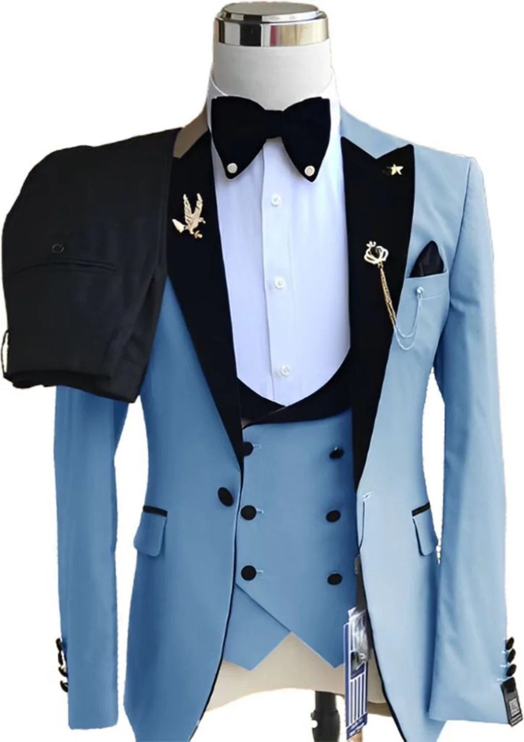 Blazer Elegant Mens Suits3 pieces Blazer Vest And Pants setColorfuldouble-breastedCreative 250213