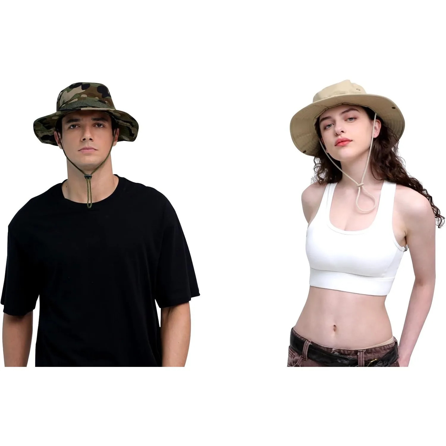 Sun Hats for Men Women Bucket Hat UPF 50 Boonie Hat Foldable UV Protection Hiking Beach Fishing Summer Safari 250218