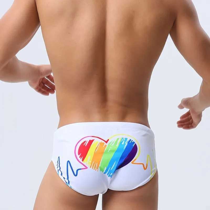 Sexy Low Waist Mens Swim Briefs Underpants Summer Quick Drying Breathable Sexy Swimming Trunks Bikini Gay Surf Beach Shorts M250218