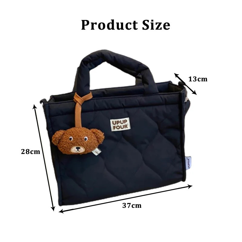 Korean Bear Mommy Bag Tote Maternity Bag Baby Stroller Hanging Bag Nappy Bags Multifunctional Storage Handbag Baby Stuff 250218