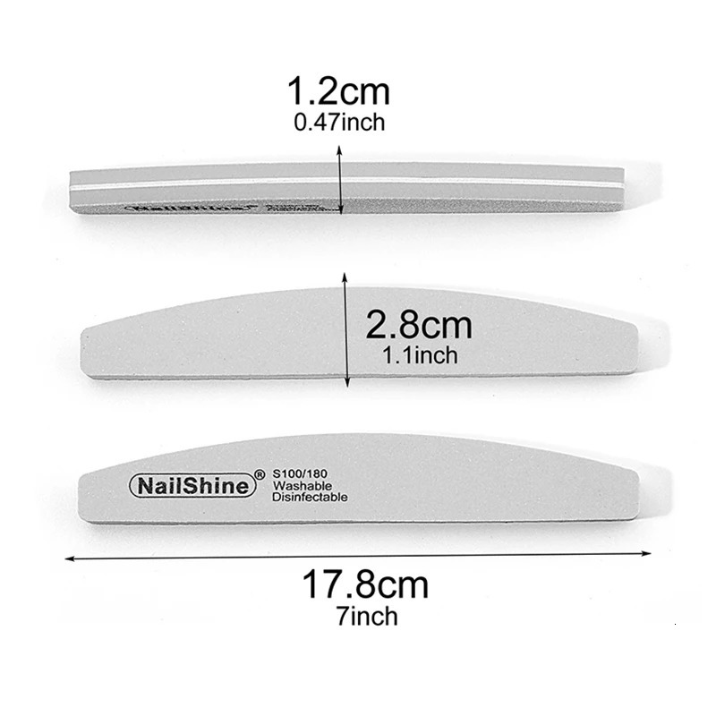 30Pcs/Lot Washable Nail File Professional 100 180 Grit Colorful Sponge Banana Nail Buffer Files Set For Manicure Pedicure Tools 250214