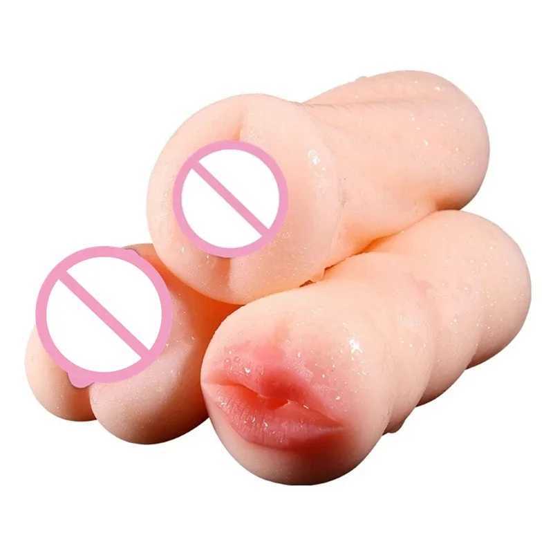 Pocket Pussy Male Masturbator Realistic Deep Throat Mouth Vagina Tight Anus Masturbation Sex Toys for Men Orgasm Adult Supplies W250218