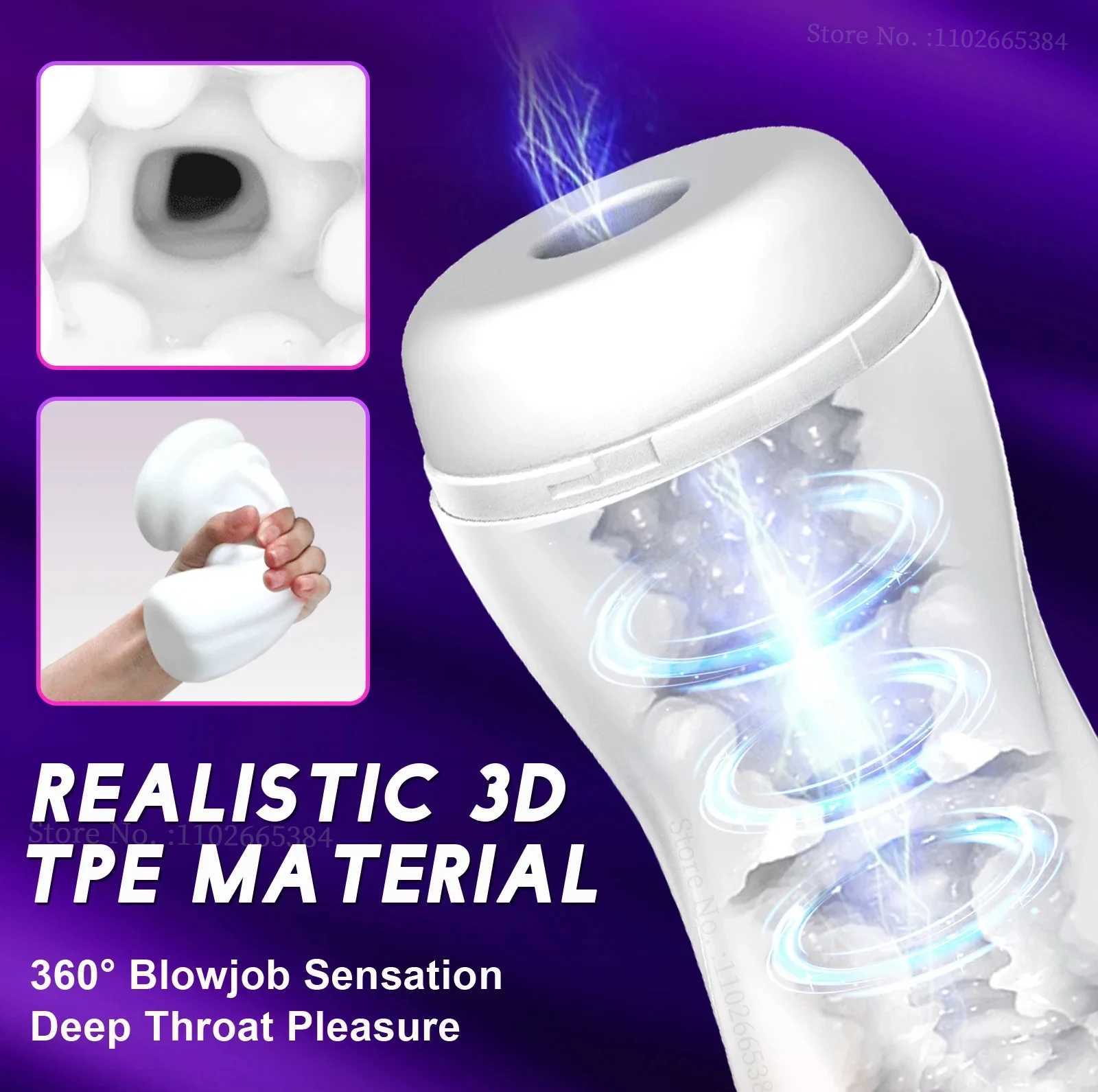Automatic Sucking Male Masturbator Heating Masturbation Machine Oral Blowjob Vagina Penis Pump Sex Toys for Men Adults Supplies W250218