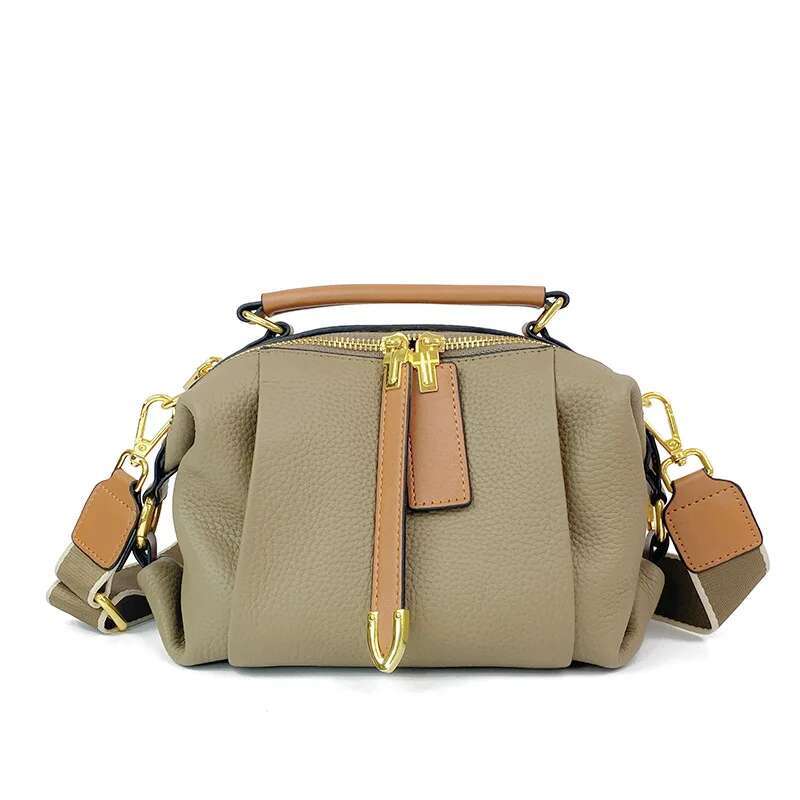Genuine Leather Women High Quality Crossbody Bags Simple Vintage Fashion Handbags Ladies Cowhide Leather Shoulder Bag