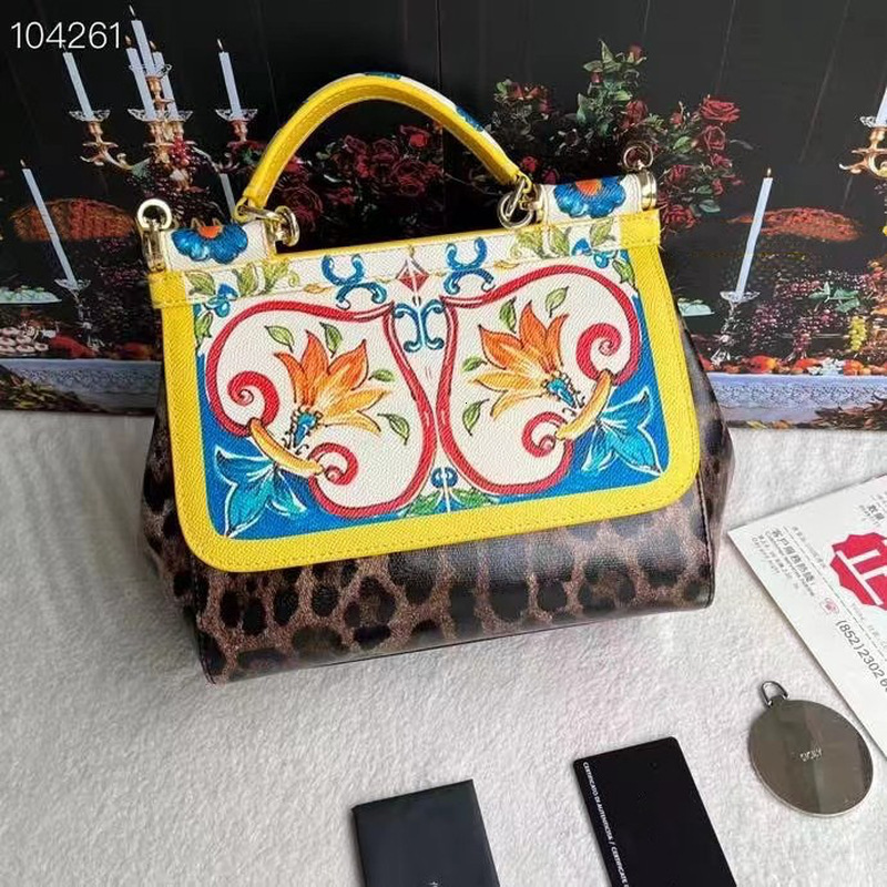 Designer Genuine Leather Printed High-End Women's Sicily Single Crossbody Carrying Fashionable Shoulder Bag