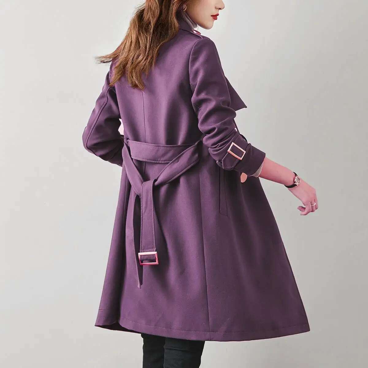 Trench Coat Women 2024 Autumn Winter Korean Office Lady Casual Long New In Coats & Jackets Outwears