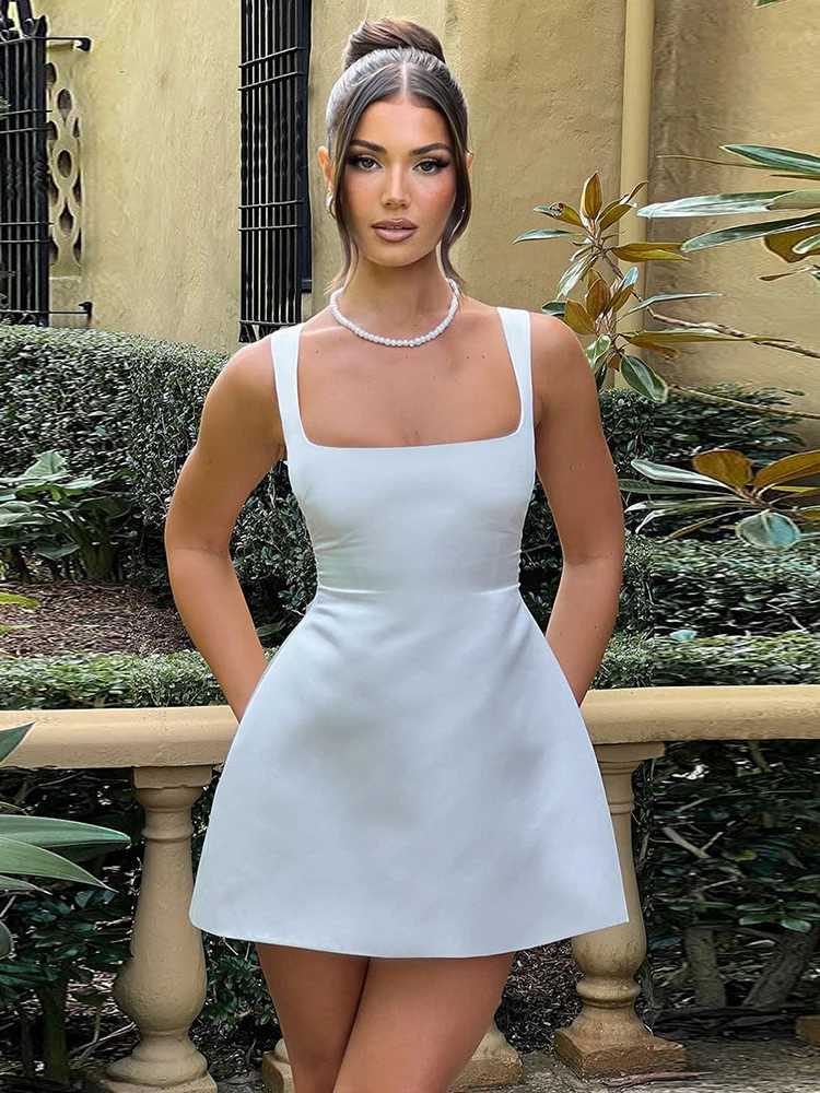 Basic Casual Dresses Fantoye Satin Sexy Square Collar Zipper Women Dress Spaghetti Strap High Waist Dress Female Autumn Skinny Elegant Party Clubwear 