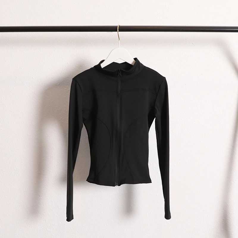 Active Shirts Tees Jacket Coat Flexible Active Wear Women Zip Up Gym Sports Casual Jackets with Thumb Holes H25218