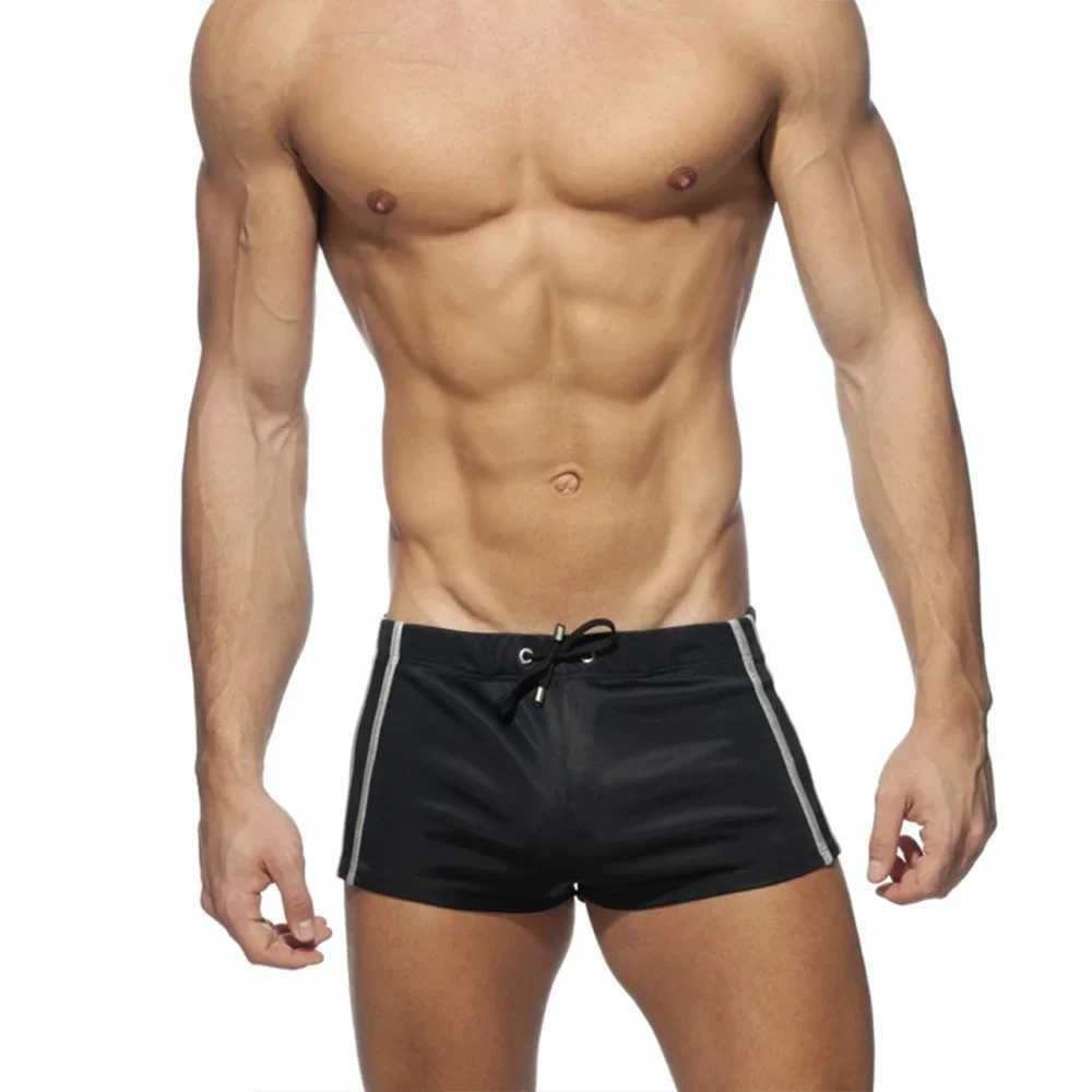 New Mens Swimwear Swim Beach Board Shorts Sexy Summer String Beachwear Running Sports Sea Surf Pants Quick Dry Mens Trunks M250218