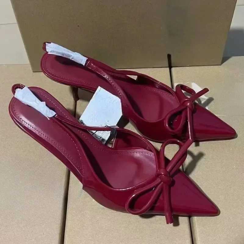 New Arrival Bow toe high-heeled sandals for women designer shoes fashionable slider sexy suspender shoes elegant mule sandals for women T250218