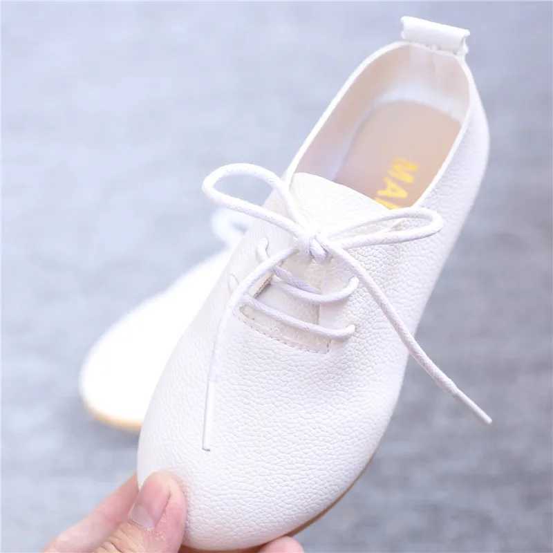 JGVIKOTO 2020 Hot New Spring Summer Girls Shoes Soft PU Leather Casual Flats For Kids Lace-up Children Sneakers Candy Colors Z250217
