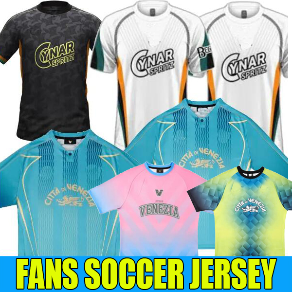 maillot 2024 Venezia ARAMU Mens Soccer Jerseys 24 25 LONG SLEEVE MAZZOCCHI TESSMAN HEYMANS FIORDILINO PERETZ Home Away third Pre Match football shirts size S-XXL