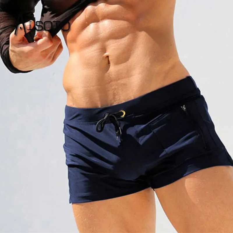 Swimsuit for Men Swimwear Boxer Shorts Summer Beach Surf Board Sexy Gay Penis Pouch Winter Swimming Sungas De Praia Men M250218