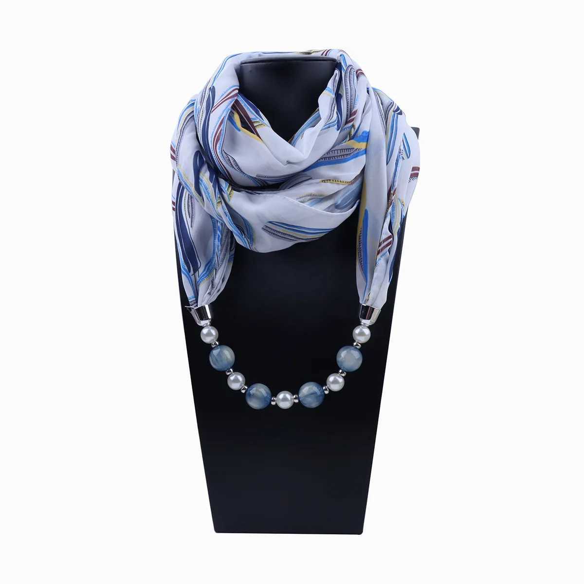 Women Bohemia Jewelry Statement Necklace Pendant Scarf Neckerchief Foulard Femme Accories Hijab W250218
