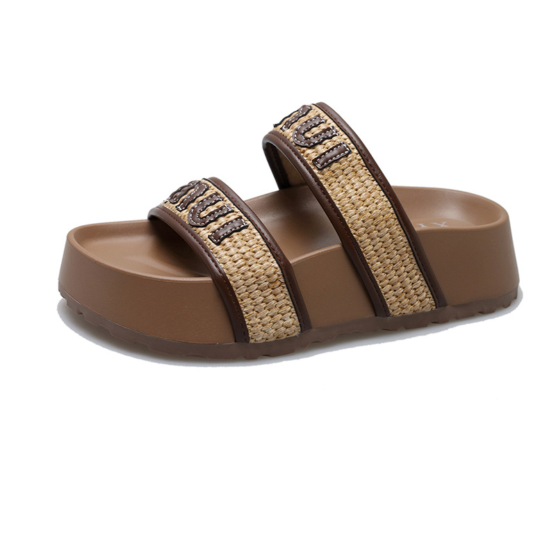Free shipping designer Slippers flat sandals for women Slipper home Platform thick soled sandals sliders slide outdoor woman